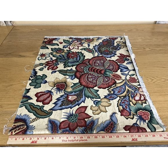 WAVERLY Home Decor Fabric  Greenfield Village/Henry Ford Musuem Floral 21" x 54" - Picture 12 of 16